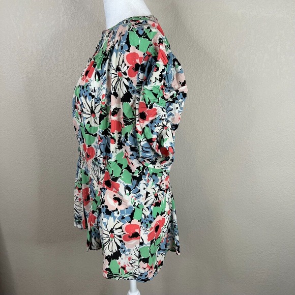 Polo Ralph Lauren Women's Floral-Print Crepe Peplum Blouse Multicolor Size 14 - Picture 6 of 16